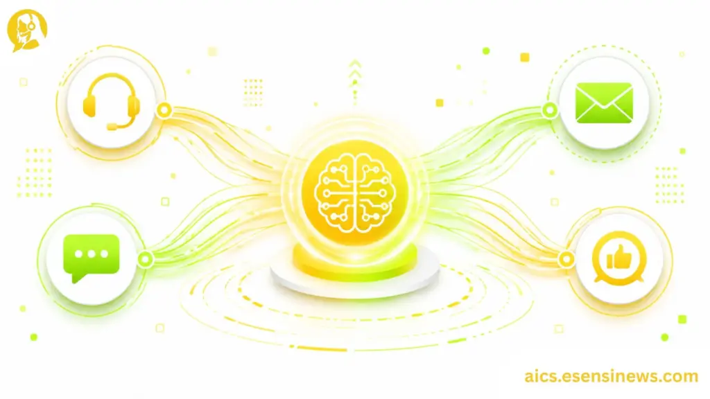 AI contact center solutions managing omnichannel customer support across voice, chat, email, and social media